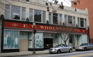 Site of Woolworth store in Greensboro, NC, where the 1960 lunch counter sit-ins took place